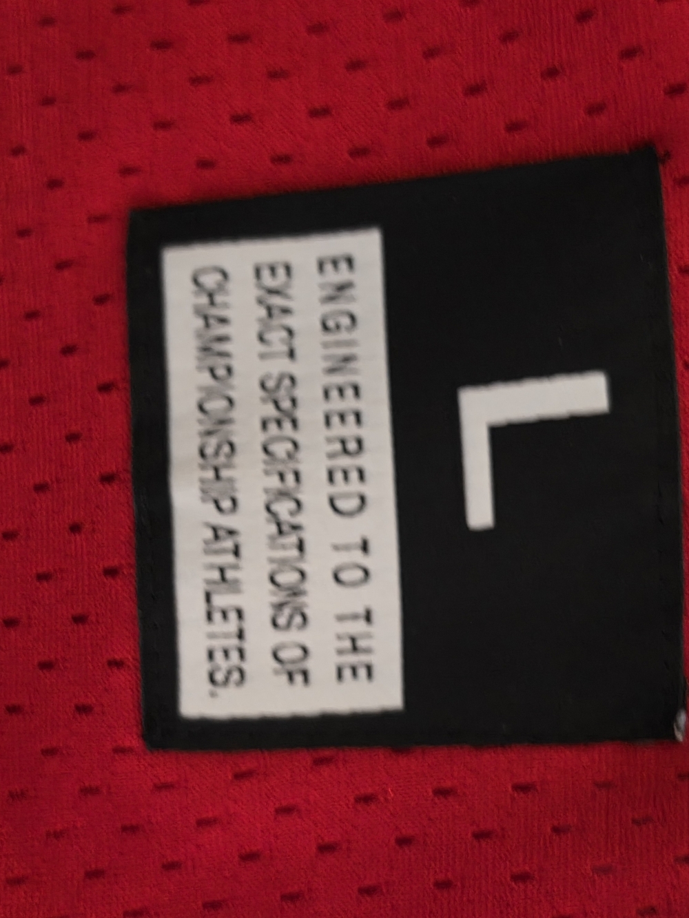 Nike Bright Red Performance Practice Jersey with Black Swoosh - Picture 3 of 4